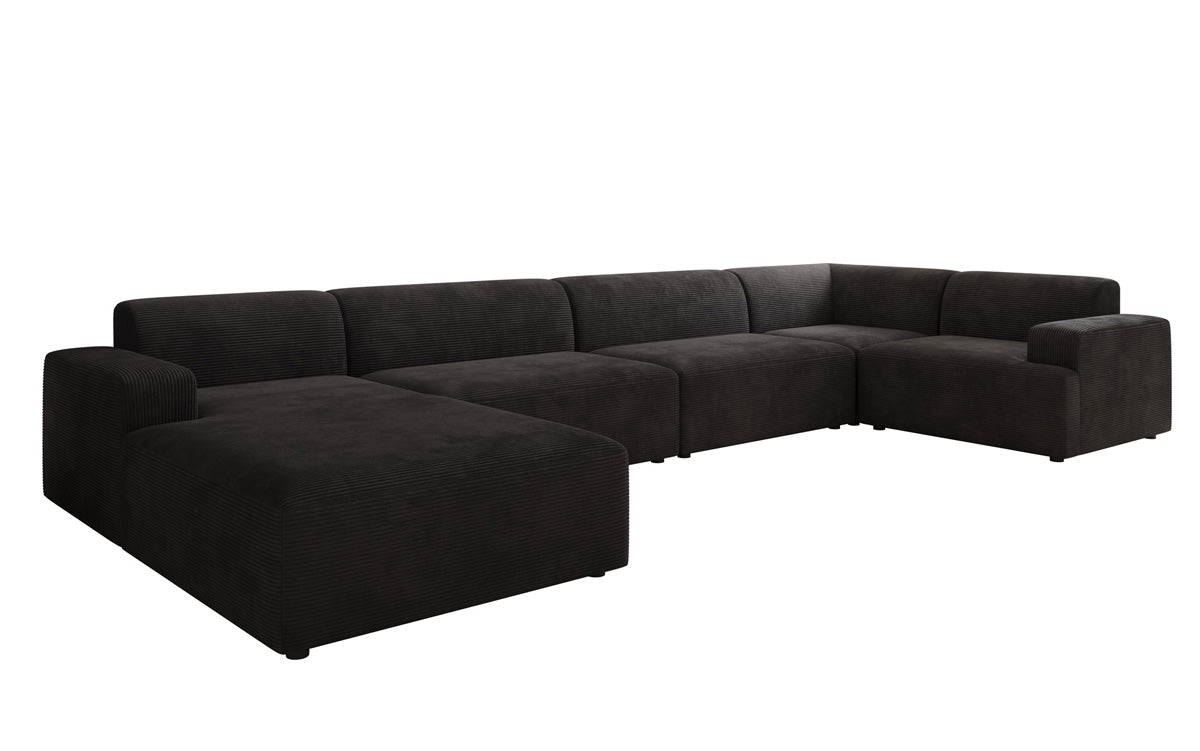 Designer Sofa Monza U XXL in Corduroy