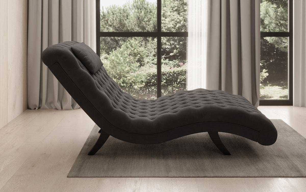 Designer Relax Lounger Elarion in Velvet