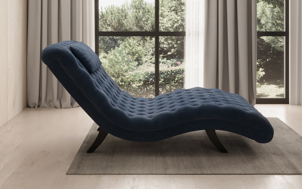 Designer Relax Lounger Elarion in Velvet