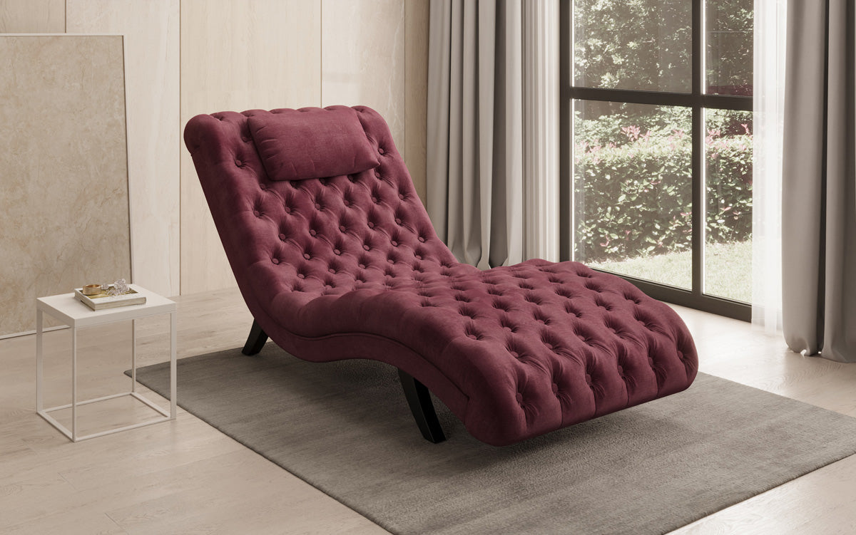 Designer Relax Lounger Elarion in Velvet