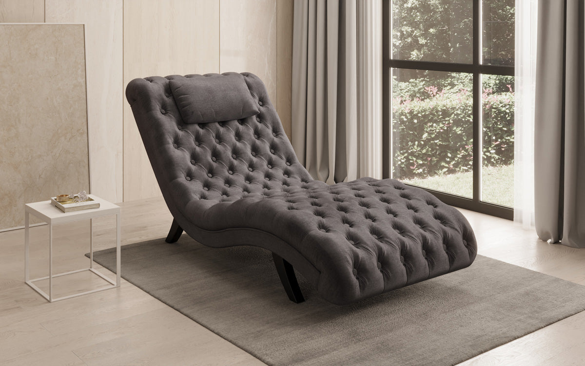 Designer Relax Lounger Elarion in Velvet
