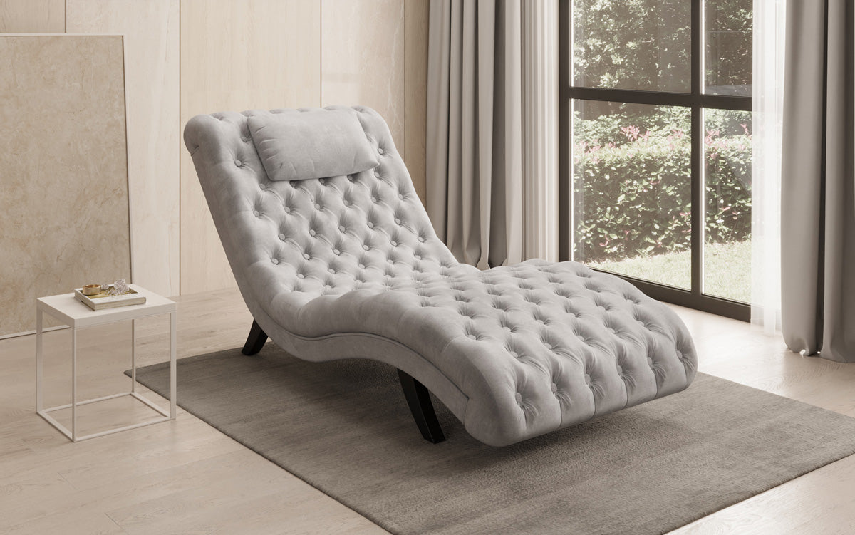 Designer Relax Lounger Elarion in Velvet
