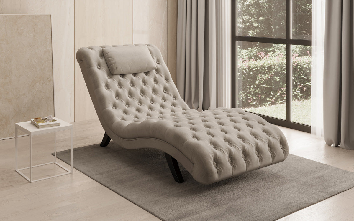 Designer Relax Lounger Elarion in Velvet