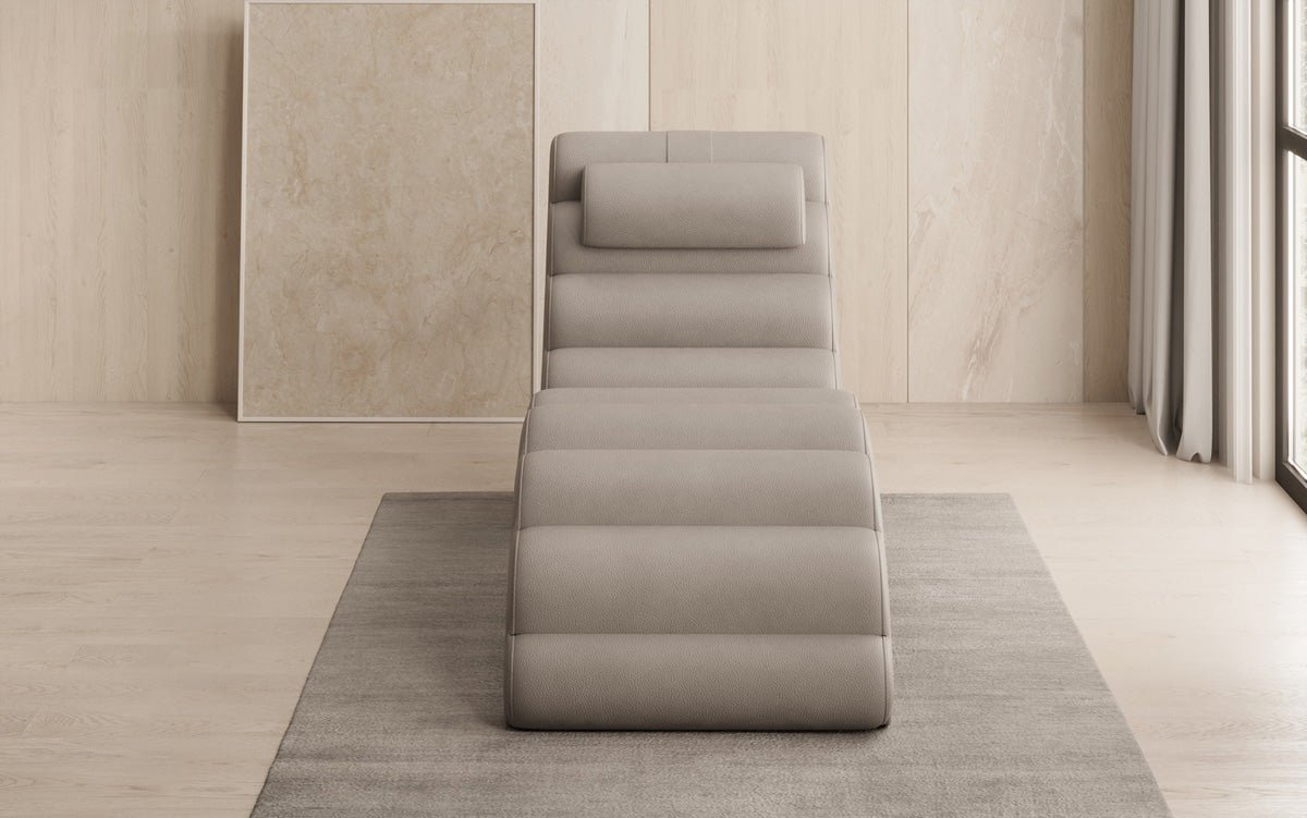 Designer Relax Lounger Malina in Genuine Leather