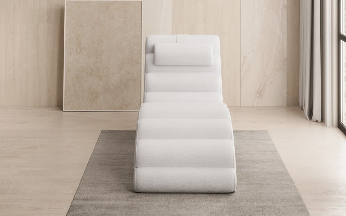 Designer Relax Lounger Malina in Genuine Leather