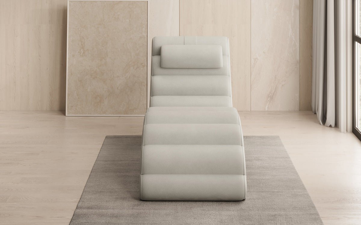 Designer Relax Lounger Malina in Genuine Leather