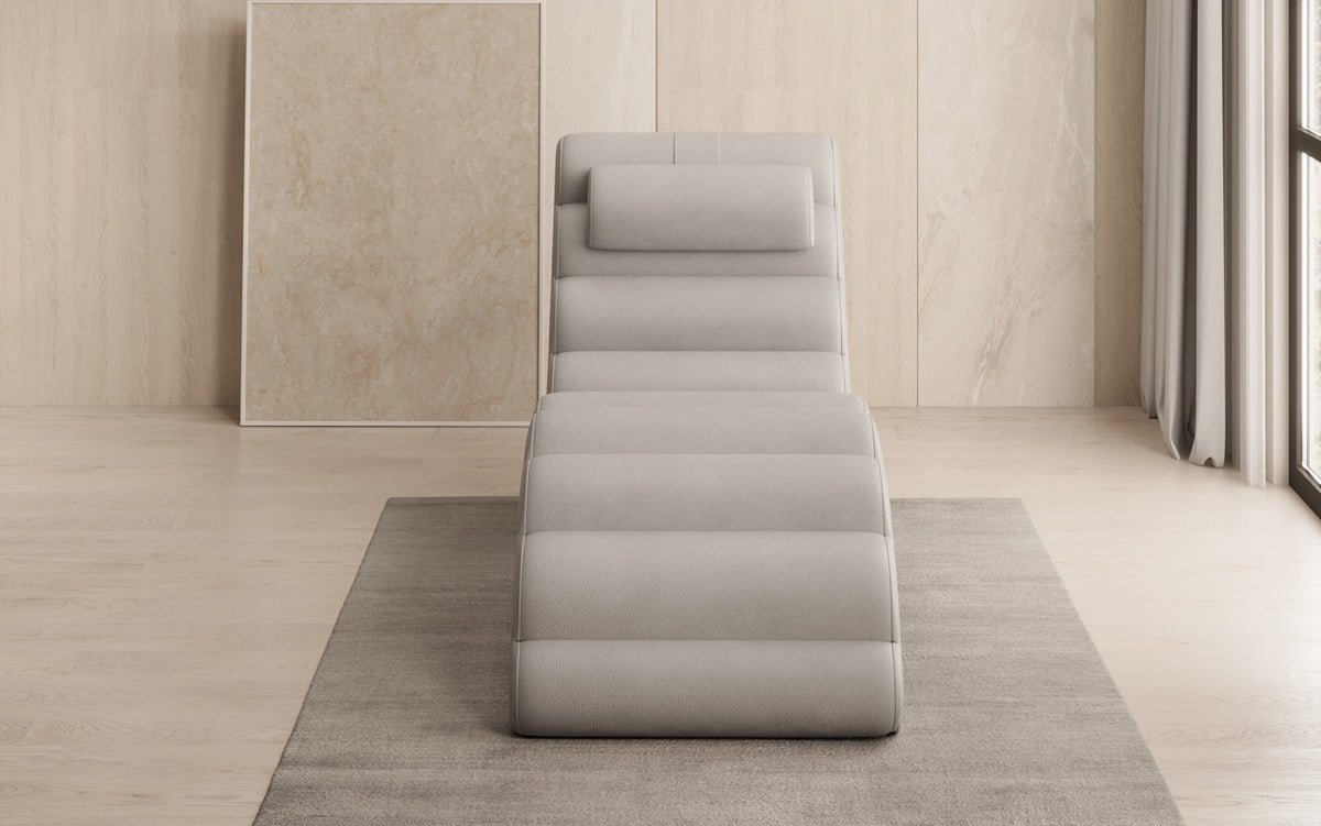 Designer Relax Lounger Malina in Genuine Leather