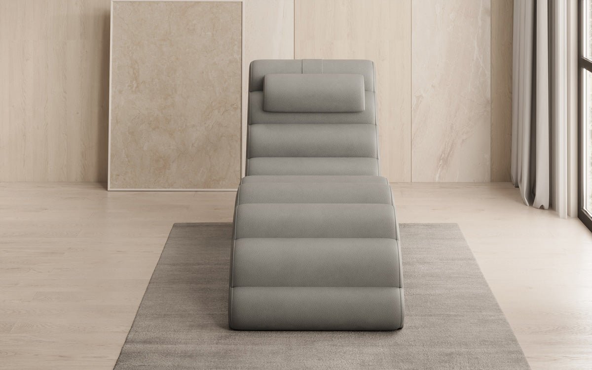 Designer Relax Lounger Malina in Genuine Leather
