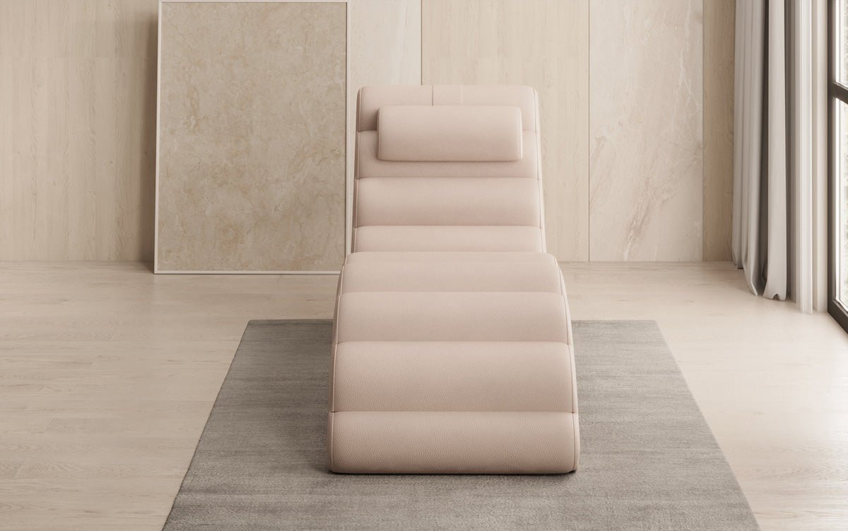 Designer Relax Lounger Malina in Genuine Leather