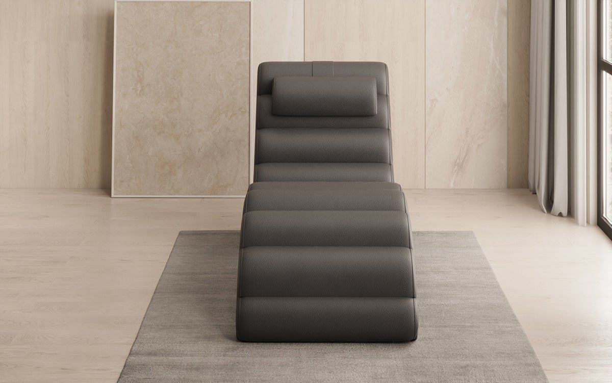 Designer Relax Lounger Malina in Genuine Leather