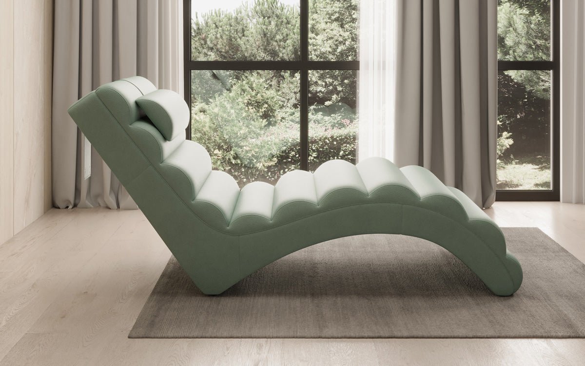 Designer Relax Lounger Malina in Genuine Leather