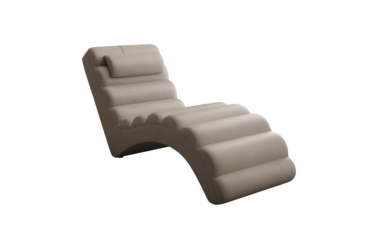 Designer Relax Lounger Malina in Genuine Leather