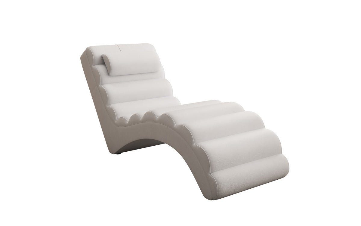 Designer Relax Lounger Malina in Genuine Leather