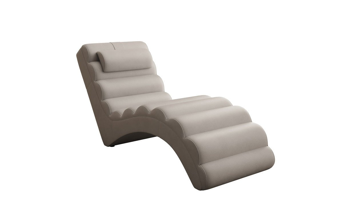 Designer Relax Lounger Malina in Genuine Leather