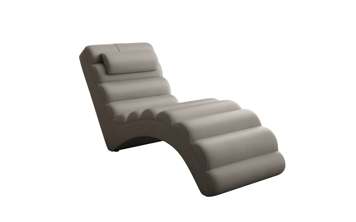 Designer Relax Lounger Malina in Genuine Leather