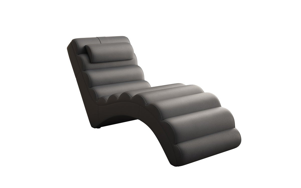 Designer Relax Lounger Malina in Genuine Leather