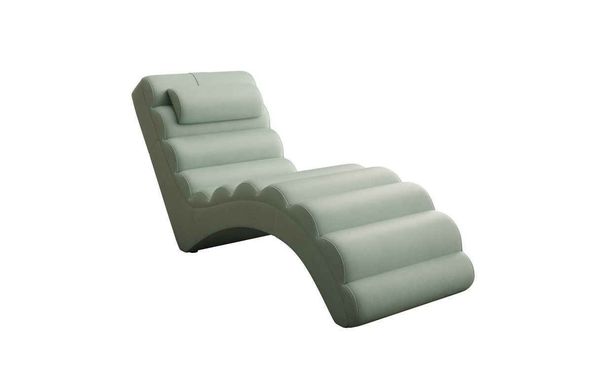 Designer Relax Lounger Malina in Genuine Leather