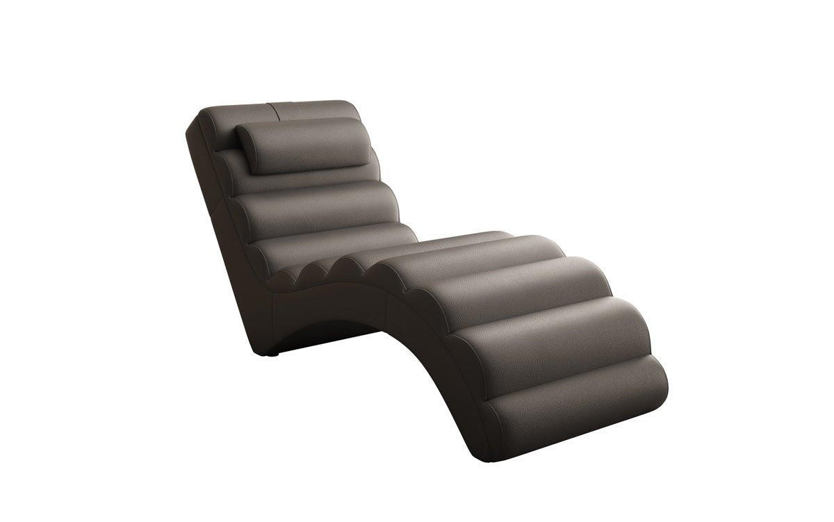Designer Relax Lounger Malina in Genuine Leather