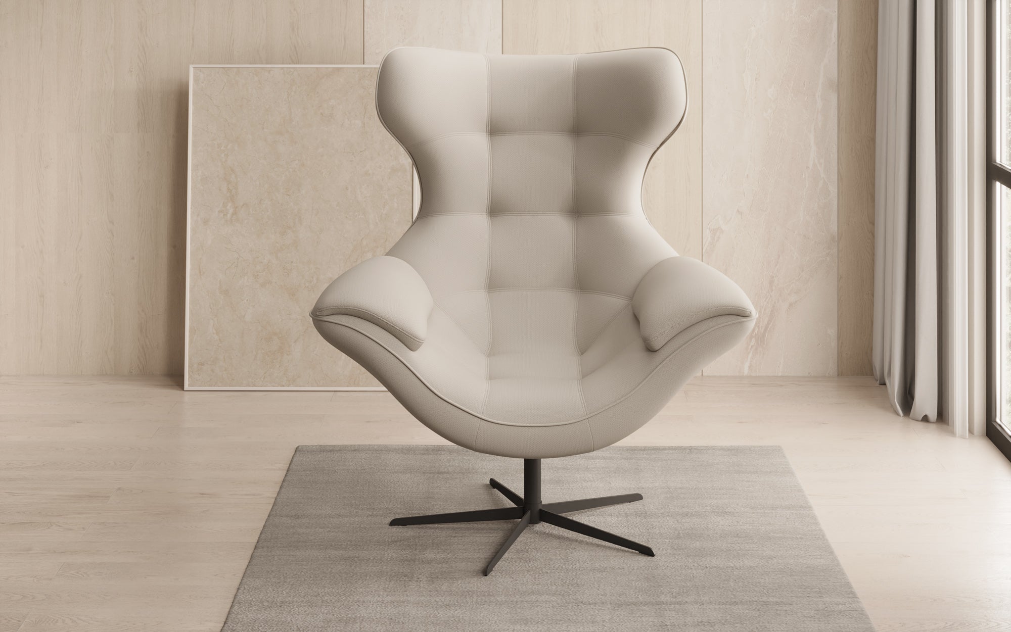 Designer sofa armchair Aurelio in fabric
