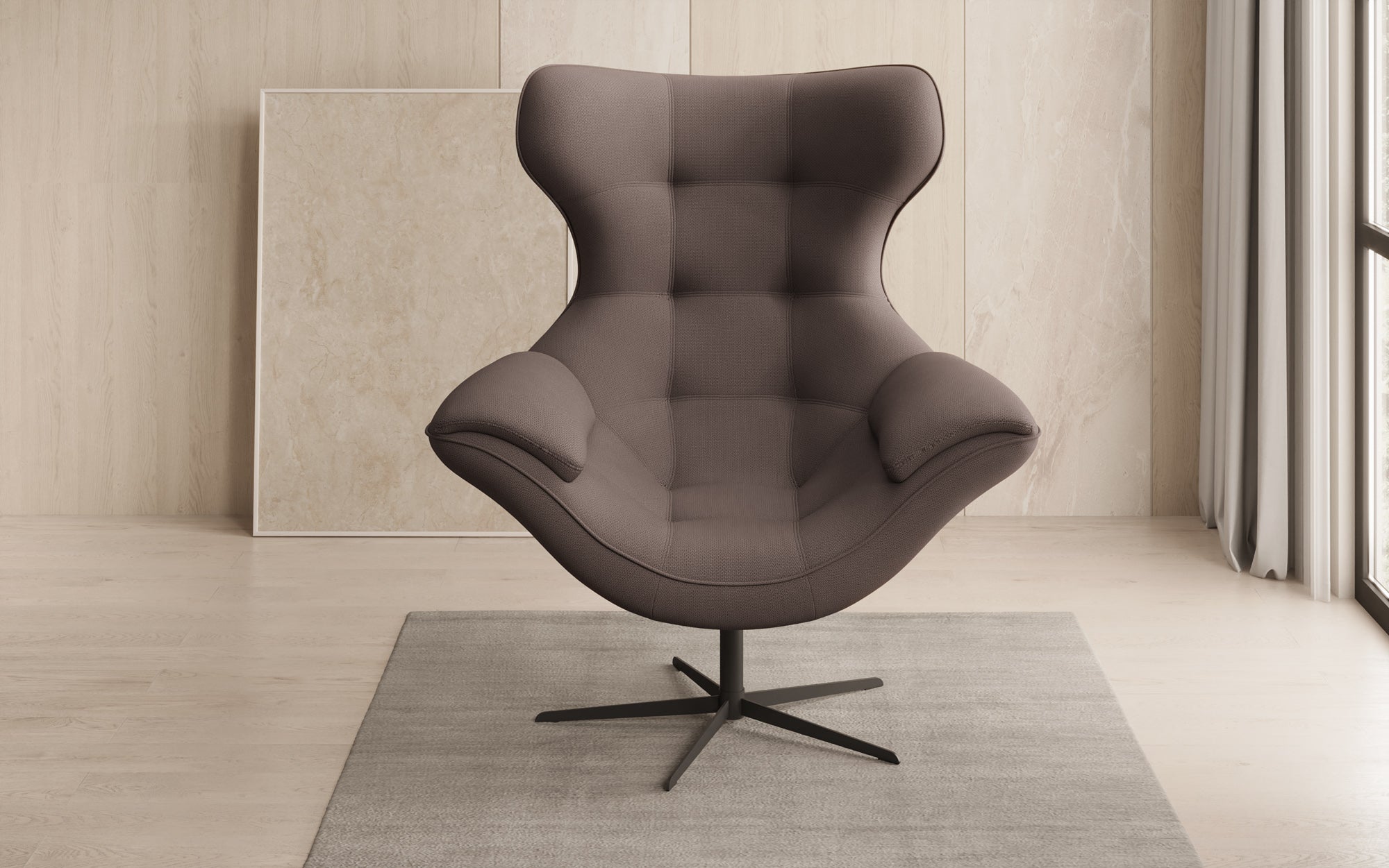 Designer sofa armchair Aurelio in fabric