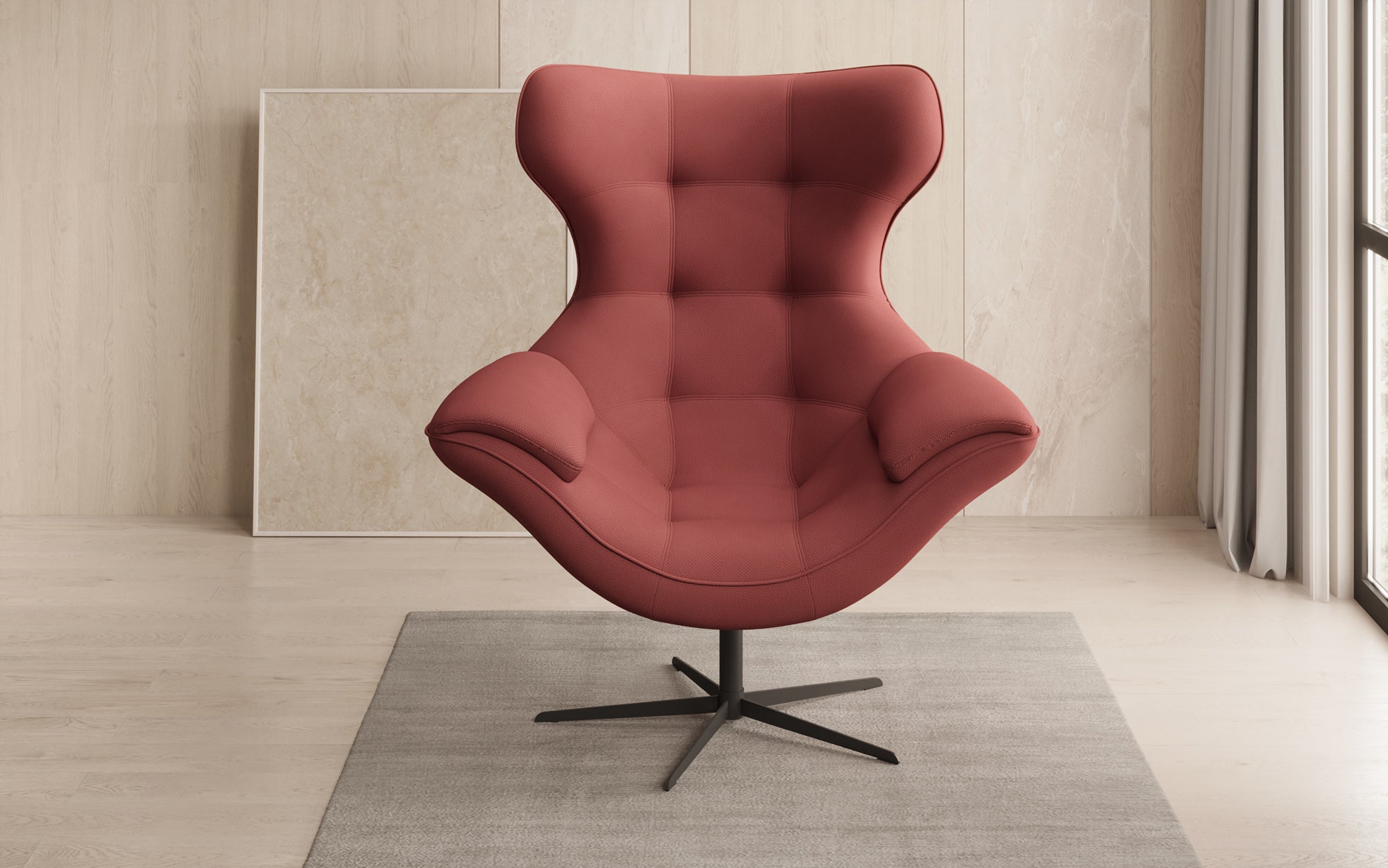 Designer sofa armchair Aurelio in fabric