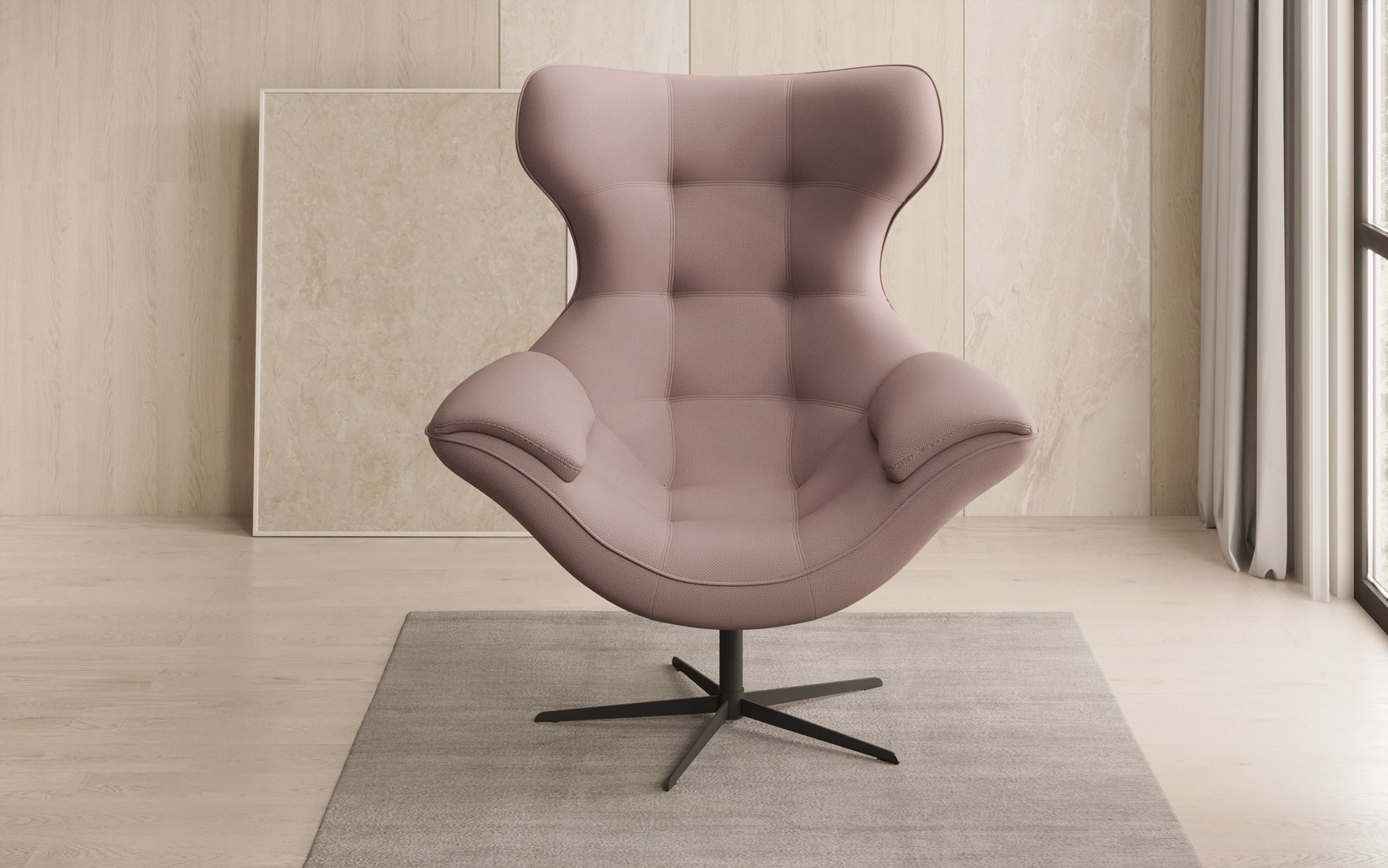 Designer sofa armchair Aurelio in fabric