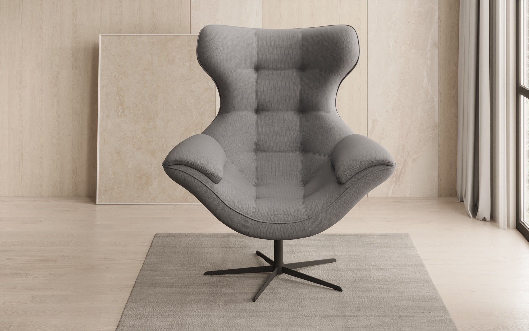 Designer sofa armchair Aurelio in fabric
