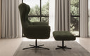 Designer sofa armchair Aurelio incl. side stool in bouclé