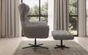 Designer sofa armchair Aurelio incl. side stool in bouclé