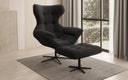 Designer sofa armchair Aurelio incl. side stool in bouclé
