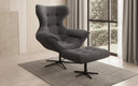 Designer sofa armchair Aurelio incl. side stool in bouclé