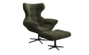 Designer sofa armchair Aurelio incl. side stool in bouclé