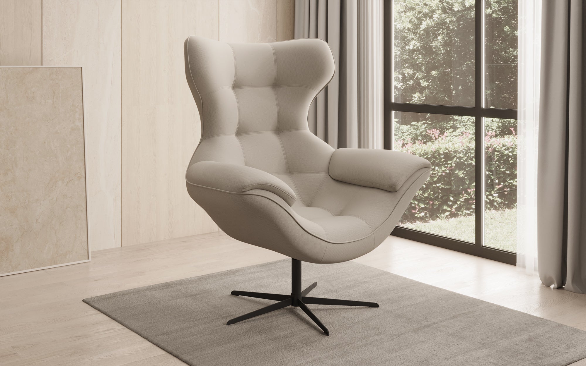 Designer sofa armchair Aurelio in fabric