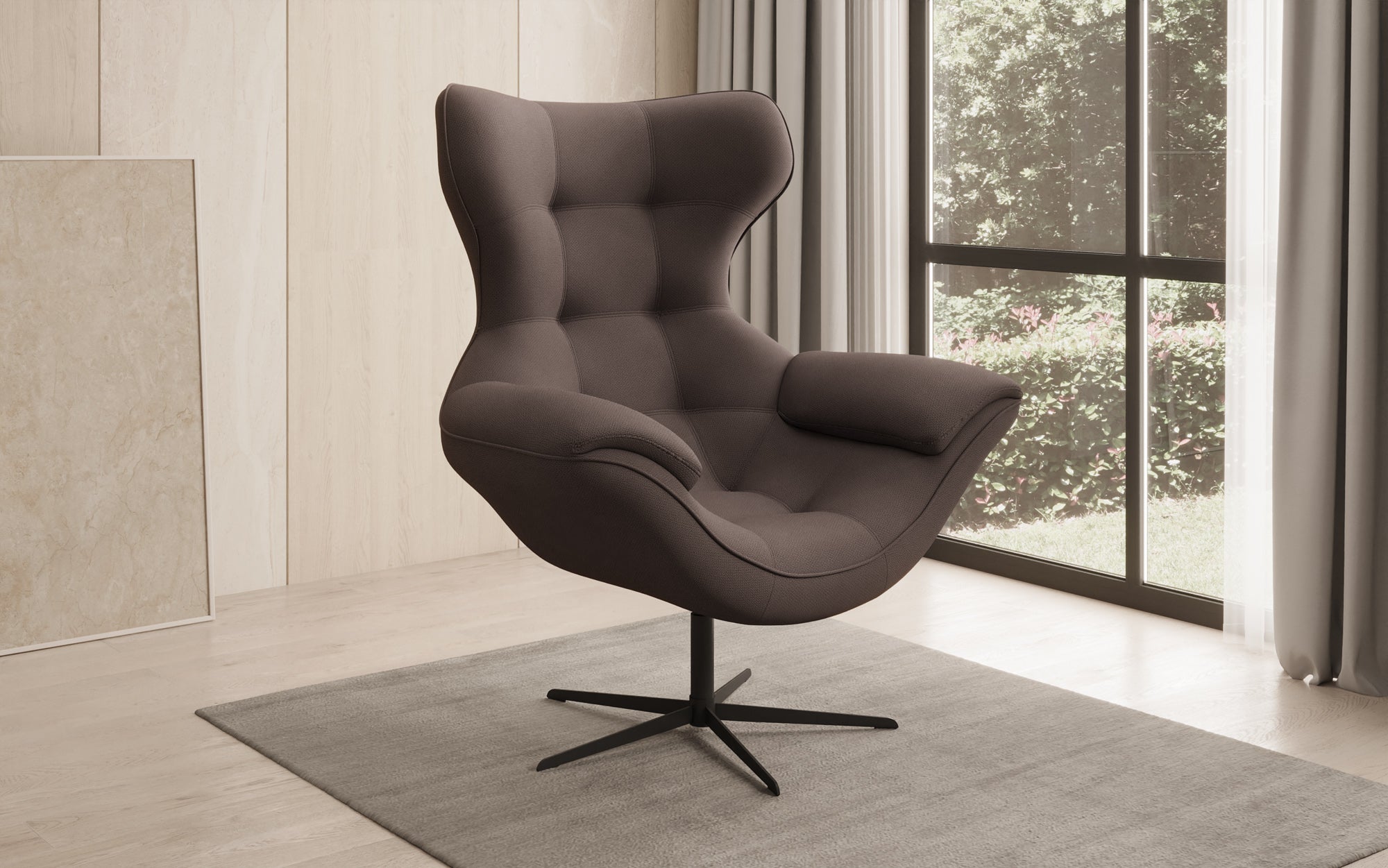 Designer sofa armchair Aurelio in fabric