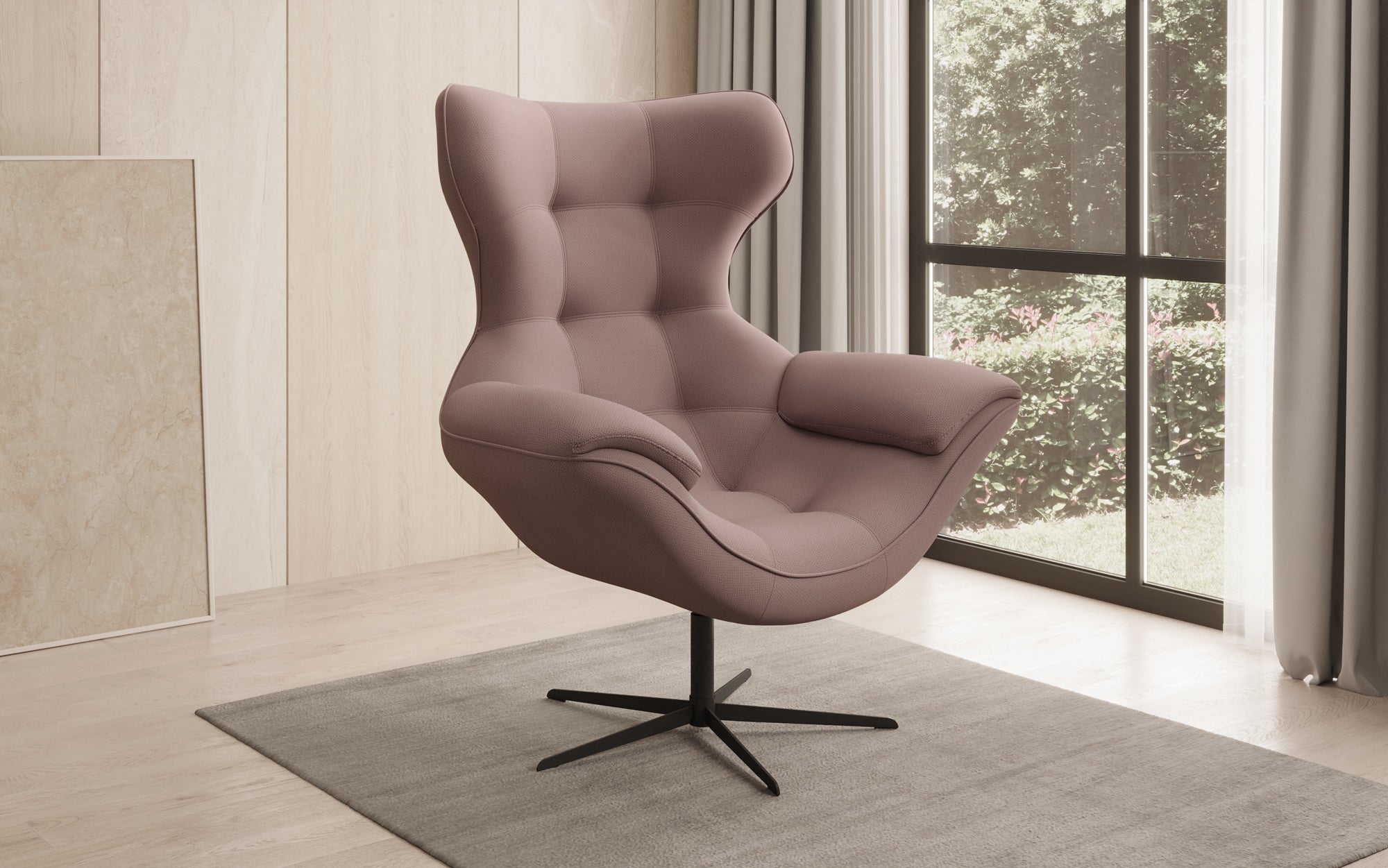 Designer sofa armchair Aurelio in fabric