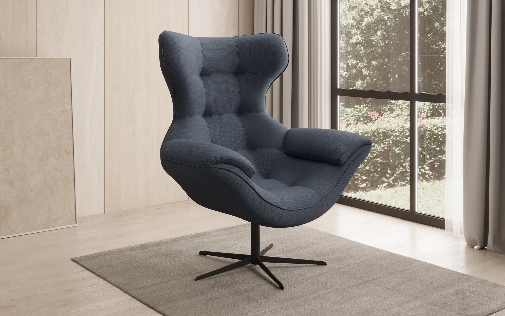Designer sofa armchair Aurelio in fabric