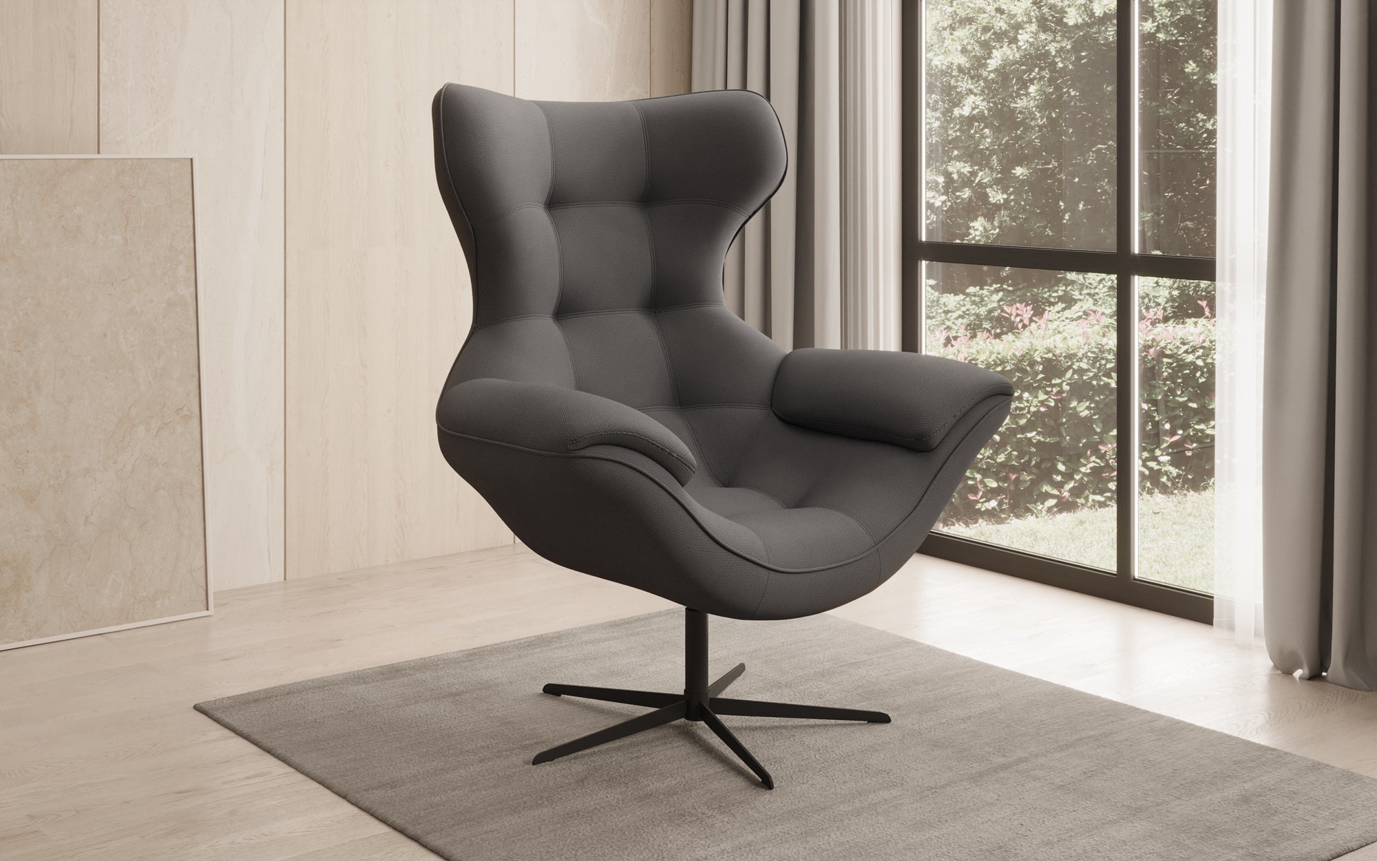 Designer sofa armchair Aurelio in fabric
