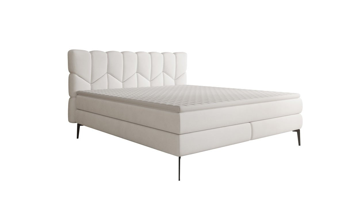 Box spring bed Mirea in genuine leather