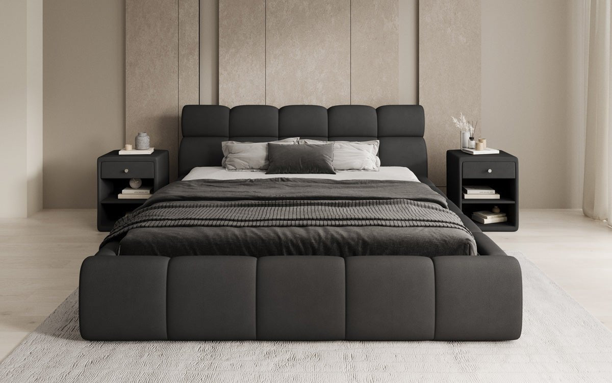 Designer Upholstered Bed Dallas Fabric with Storage