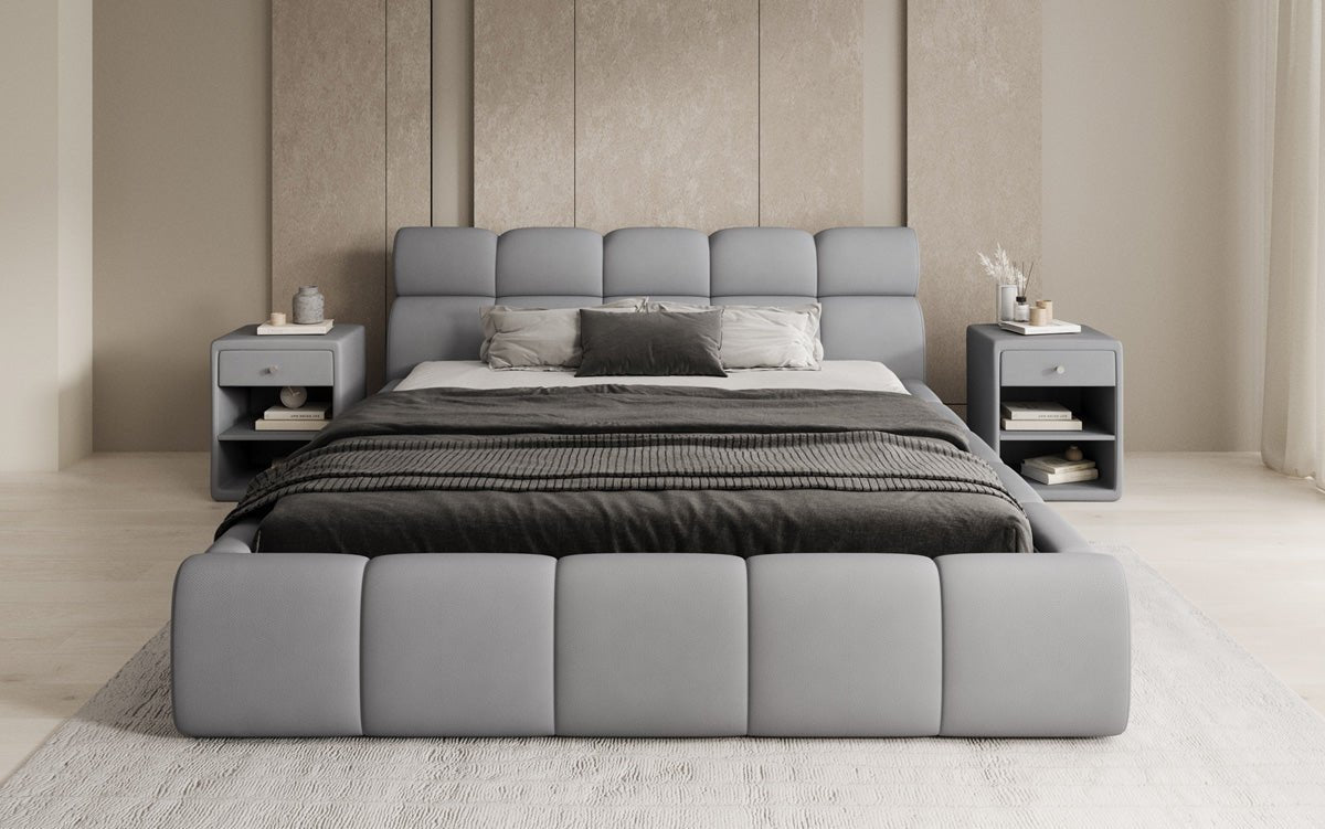 Designer Upholstered Bed Dallas Fabric with Storage