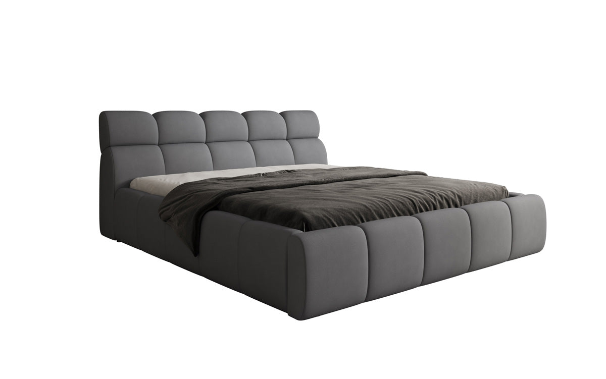 Designer Upholstered Bed Dallas Fabric with Storage