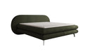 Box spring bed Marisol with oval headboard in bouclé