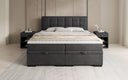 Box spring bed Alessia with storage in velvet