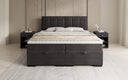Box spring bed Alessia with storage in velvet