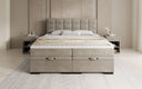 Box spring bed Alessia with storage in velvet