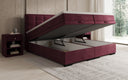 Box spring bed Alessia with storage in velvet