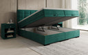 Box spring bed Alessia with storage in velvet