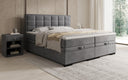 Box spring bed Alessia with storage in velvet