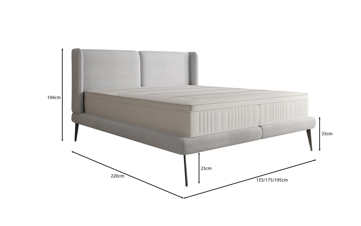 Upholstered bed Avendra in Bouclé