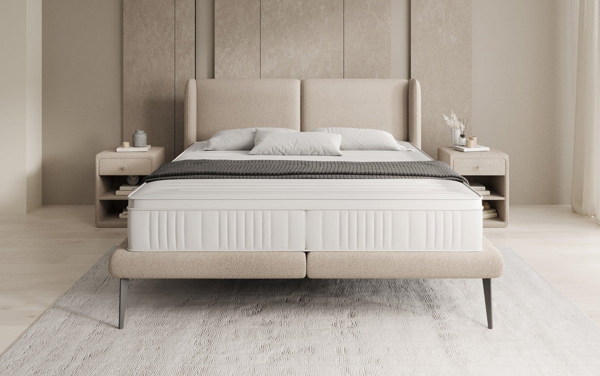 Upholstered bed Avendra in Bouclé